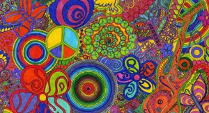 70s Hippie Life, Celebrating The Carefree Attitude Of Peace And Freedom Wallpaper