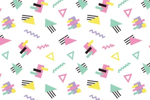 90s Style Geometric Shapes Wallpaper