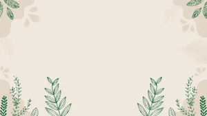 A Background With Leaves And Flowers Wallpaper