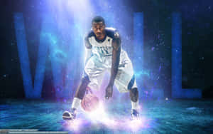 A Basketball Player With The Word Will On His Face Wallpaper