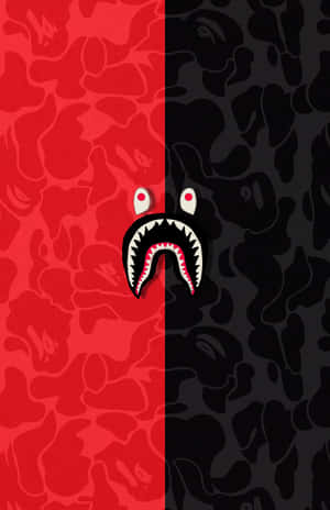 A Bathing Ape Red And Black Camo Wallpaper Wallpaper
