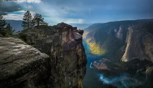 A Beautiful And Serene Winter Scene In Cool Landscape Wallpaper