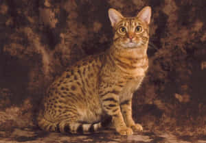 A Beautiful And Striking Ocicat Lounging On A Soft Surface Wallpaper