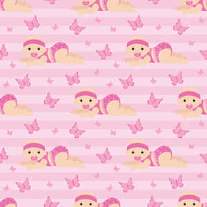 A Beautiful Baby Girl In Pink Wallpaper