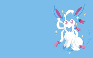 A Beautiful Blue Sylveon Pokemon Wallpaper