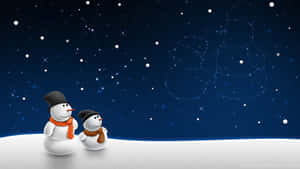 A Beautiful Christmas Snowman! Wallpaper