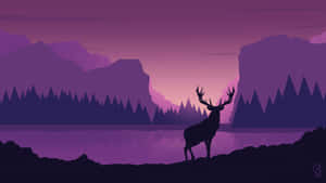 A Beautiful Doe Resting In A Forest Meadow Wallpaper