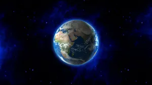 A Beautiful Illuminated Earth Lighting Up The Night Sky Wallpaper