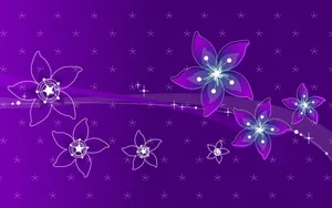 A Beautiful Laptop With A Light Purple Flower Design. Wallpaper