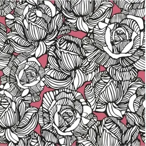 A Beautiful Modern Abstract Painting In Shades Of Pink, Black And White Wallpaper