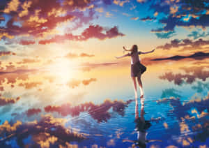 A Beautiful Sunset Surrounded By The Beauty Of Nature Wallpaper