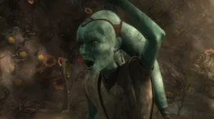 A Beautiful Twi'lek Looking Towards The Horizon Wallpaper