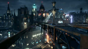 A Beautiful View Of The Iconic Gotham City Skyline Wallpaper