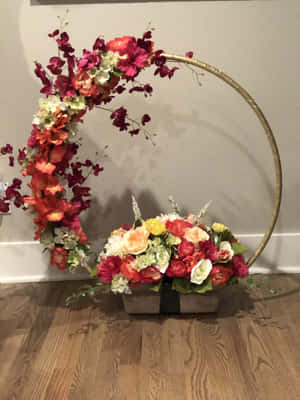 A Beautifully Crafted Centerpiece To Bring An Elegant And Romantic Vibe To The Atmosphere Of Your Event Wallpaper