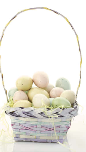 A Beautifully Crafted Easter Basket, Perfect For Giving And Receiving! Wallpaper