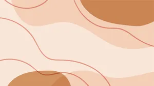 A Beige And Brown Abstract Background With A Wavy Pattern Wallpaper