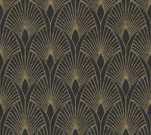 A Black And Gold Deco Wallpaper Wallpaper