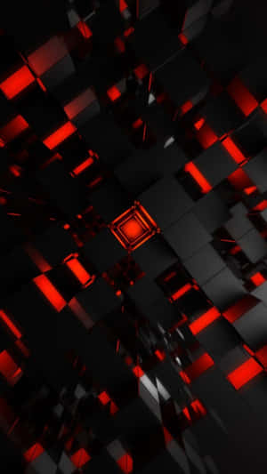 A Black And Red Abstract Background With Squares Wallpaper