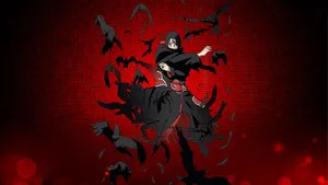 A Black And Red Anime Character With A Sword Wallpaper