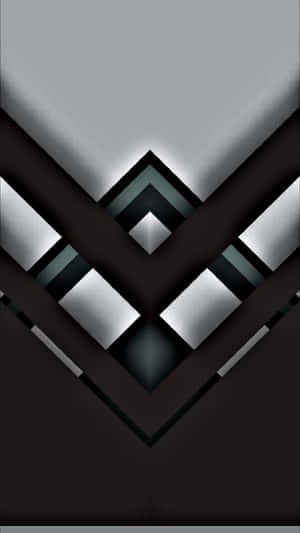 A Black And White Abstract Design With A Black And White Background Wallpaper