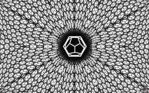 A Black And White Drawing Of A Geometric Pattern Wallpaper