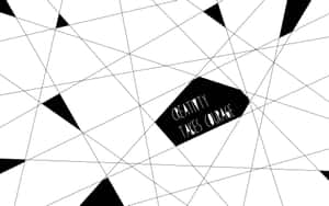 A Black And White Image Of A Geometric Design Wallpaper