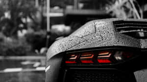 A Black And White Image Of A Lamborghini Wallpaper