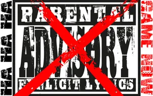 A Black And White Logo With The Words Parental Advisory Wallpaper