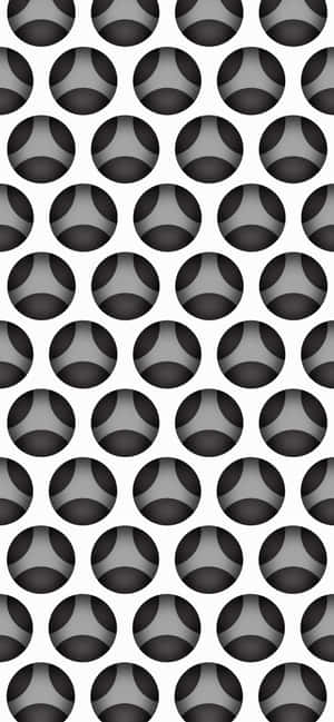 A Black And White Pattern With A Lot Of Circles Wallpaper