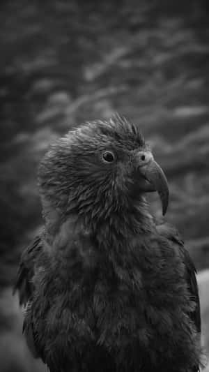 A Black And White Photo Of A Bird Wallpaper