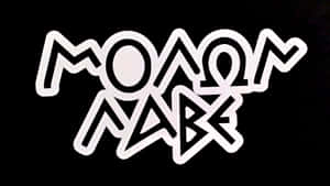 A Black And White Sticker With The Word Moom Adam Wallpaper