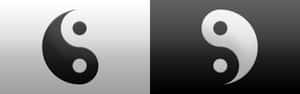 A Black And White Yin Yang Symbol Wallpaper