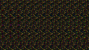 A Black And Yellow Pattern With Dots Wallpaper