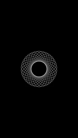 A Black Background With A Circle On It Wallpaper