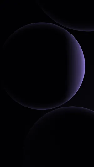 A Black Background With A Purple Sphere Wallpaper