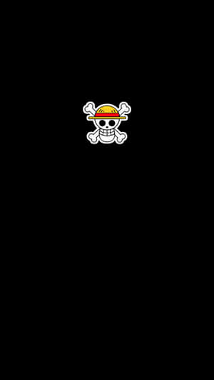 A Black Background With A Skull And Crossbones On It Wallpaper