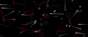 A Black Background With Red And White Lines Wallpaper