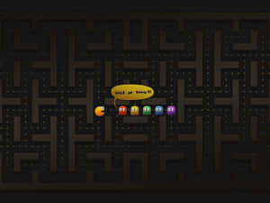 A Black Screen With A Maze Of Balls Wallpaper