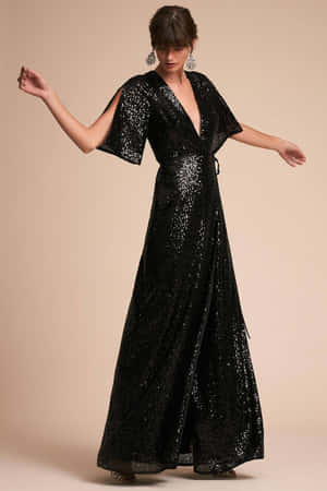 A Black Tie Dress, Ready For The Red Carpet Wallpaper