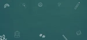 A Blackboard With A Circle Of Doodles Wallpaper