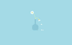 A Blooming Minimalistic Flower Wallpaper