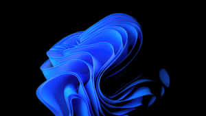 A Blue Abstract Design On A Black Background Wallpaper