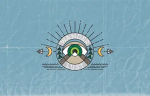 A Blue Aesthetic Desktop With Wavy Graphic Design Wallpaper