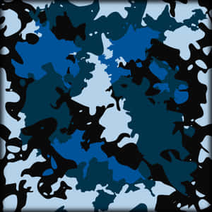 A Blue And Black Camouflage Pattern Wallpaper