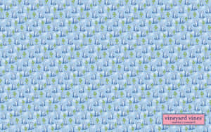 A Blue And Green Pattern With A Boat On It Wallpaper