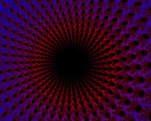 A Blue And Red Spiral Pattern With A Black Background Wallpaper