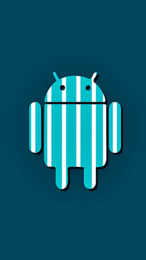 A Blue And White Android Logo On A Blue Background Wallpaper