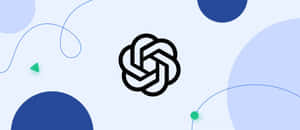 A Blue And White Background With A Knot Logo Wallpaper