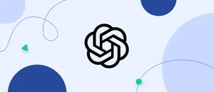 A Blue And White Background With A Knot Logo Wallpaper