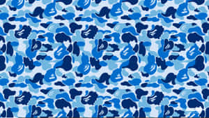 A Blue And White Camouflage Pattern Wallpaper